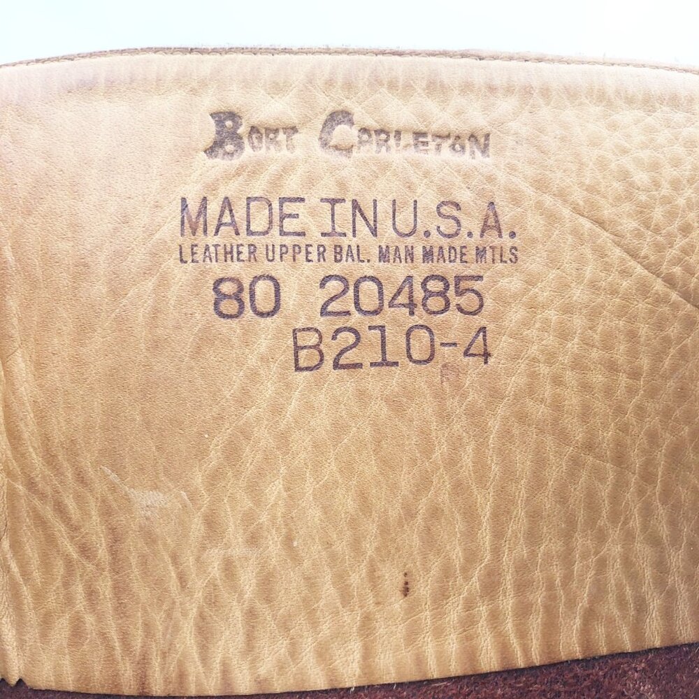 BORT CARLETON Vintage 1970s Brown Leather Campus Knee High Boots Womens 8 - Picture 14 of 15